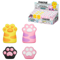 Точилка фигурная FUNSTER (ФАНСТЕР) ''Лапка 1'', 1 отверстие, ассорти, в дисплее, 274058