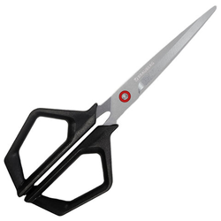 Ножницы BRAUBERG ''Super black'' 170 мм, черные, 3-сторонняя заточка, ручки из ABS-пластика, 238854