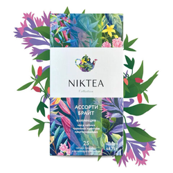 Чай NIKTEA ''Ассорти'', 5 вкусов, 25 пакетиков в конвертах, TALTHA-DP0062