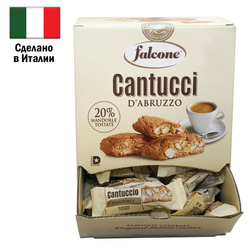 Печенье в индивидуальной упаковке FALCONE ''Cantucci'' с миндалем, 125 штук по 8 г, 1 кг, ИТАЛИЯ, MC-0