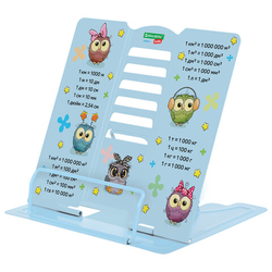 Подставка для книг и учебников большая BRAUBERG KIDS ''Cute Owl'' с единицами измерения, регулируемый