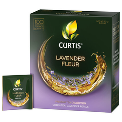 Чай CURTIS ''Lavender Fleur'' зеленый c лавандой, лепестками роз, 100 пакетиков в конвертах по 1,7 г,