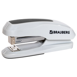 Степлер 24/6, 26/6 BRAUBERG ''Extra'', до 30 листов, серый, 229089
