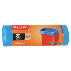 Мешки для мусора 80 л, синие, в рулоне 20 шт., ПНД, 12 мкм, 70х90 см, PACLAN ''Classic'', 402054