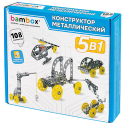 Конструктор металлический ''Техника 5 в 1'' с подвижными деталями, 108 элементов, BAMBOX (БАМБОКС), 66