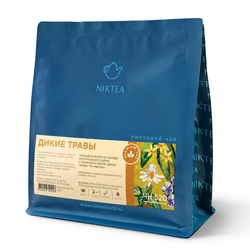 Чай листовой NIKTEA ''Дикие травы'' травяной с малиной и мятой 250 г, TNIKTE-L00022