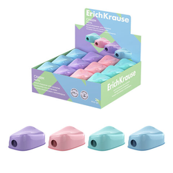 Точилка ERICH KRAUSE ''Charm Pastel'', с контейнером, пластиковая, корпус ассорти, 60031