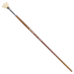 Кисть художественная профессиональная BRAUBERG ART CLASSIC, щетина, веерная,  4, длинная ручка, 200