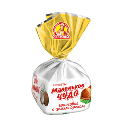 Конфеты СЛАВЯНКА ''Маленькое чудо'', с кокосовым вкусом и цельным орехом, 1000 г, 12205