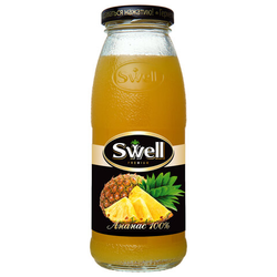 Сок ананасовый SWELL с мякотью в стеклянной бутылке 0,25 л, 4040207350