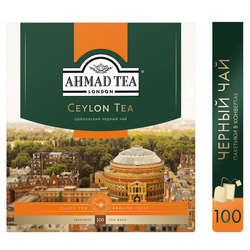Чай AHMAD ''Ceylon Tea'', черный цейлонский, 100 пакетиков в конвертах по 2 г, 163i-08