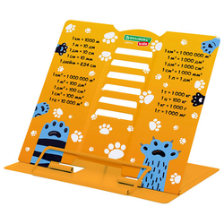 Подставка для книг и учебников BRAUBERG KIDS mini ''Лапки'' с единицами измерения, регулируемый угол н