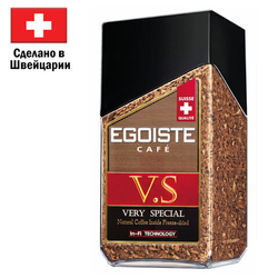 Кофе растворимый EGOISTE ''V.S'' 100 г, стеклянная банка, сублимированный, ШВЕЙЦАРИЯ, EG10009007