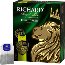 Чай RICHARD ''Royal Green'' зеленый, 100 пакетиков по 2 г, 610150