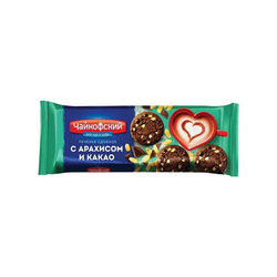 Печенье сдобное ЧАЙКОФСКИЙ с арахисом и какао, 145 г