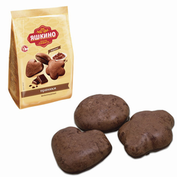 Пряники ЯШКИНО ''Шоколадные'' мягкие в двойной глазури, 350 г, ЯП901