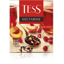Чай TESS ''Nectarine'' черный с персиком и земляникой, 100 пакетиков в конвертах по 1,8 г, 1988-09