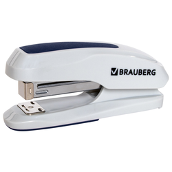 Степлер 24/6, 26/6 BRAUBERG ''Extra'', до 30 листов, серо-синий, 229087