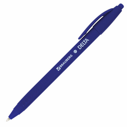 Ручка шариковая масляная автоматическая BRAUBERG ''Delta'', СИНЯЯ, soft-touch, узел 0,7 мм, линия пись