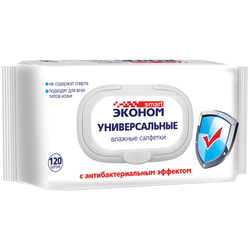 Салфетки влажные Эконом Smart, 120шт., антибактериальные 30648