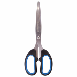 Ножницы BRAUBERG ''Classic+'', 185 мм, черно-синие, классической формы, резиновые вставки, 236448