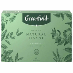 Чай GREENFIELD ''Natural Tisane'', ассорти 6 вкусов, НАБОР 30 пакетиков, 1844-10