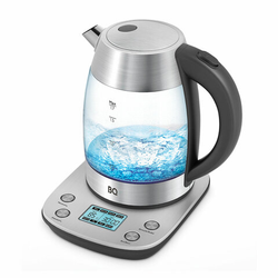 Чайник BQ (БИ-КЬЮ) KT1703G, 1,7 л, 2200 Вт, закрытый нагревательный элемент, ТЕРМОРЕГУЛЯТОР, стекло,