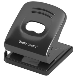 Дырокол металлический BRAUBERG ''Office style'', до 30 листов, черный, 273954