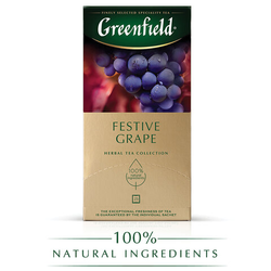 Чай GREENFIELD ''Festive Grape'' фруктовый, 25 пакетиков в конвертах по 2 г, 0522-10