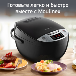 Мультиварка MOULINEX MK611832, 750 Вт, 4 л, 10 программ, таймер, функция Keep Warm, черный, 72110045