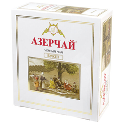 Чай АЗЕРЧАЙ ''Букет'' черный, 100 пакетиков по 2 г, 419831