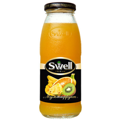 Нектар мультифруктовый SWELL с мякотью в стеклянной бутылке 0,25 л, 4040207330
