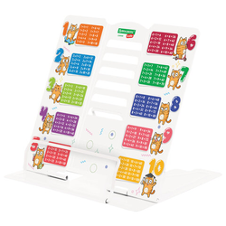 Подставка для книг и учебников большая BRAUBERG KIDS ''Кот-Энтузиаст'' с таблицей умножения, регулируе
