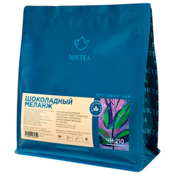 Чай листовой NIKTEA ''Шоколадный Меланж'' черный со вкусом шоколада и клубники, 250 г, TNIKTE-GP0002