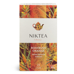 Чай NIKTEA ''Ройбуш Оранж'' травяной со вкусом апельсина, 25 пакетиков в конвертах по 2 г, TALTHA-DP00