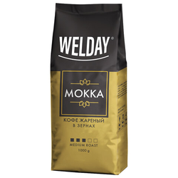 Кофе в зернах WELDAY (ВЭЛДЭЙ) ''Mokka'', 1 кг, БРАЗИЛИЯ, 622411