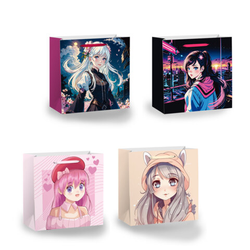 Пакет подарочный (1 штука) 30х10х30 см, ''Anime'', ассорти, ламинированный, ЗОЛОТАЯ СКАЗКА, 700833
