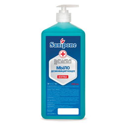 Мыло жидкое дезинфицирующее, 1 л, SANIPONE ''Extra'' (САНИПОН ''Экстра''), дозатор, 1000-С-Б-П-Э