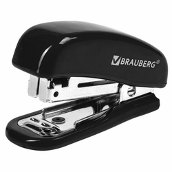 Степлер 10 МИНИ BRAUBERG ''Classic'', до 12 листов, с антистеплером, черный, 222544
