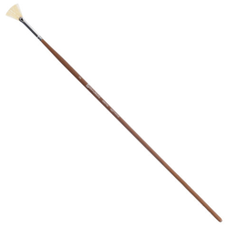 Кисть художественная профессиональная BRAUBERG ART CLASSIC, щетина, веерная,  2, длинная ручка, 200