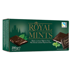Шоколад порционный HALLOREN ''Royal Mints'' с мятной начинкой, 200 г, картонная коробка, 40659