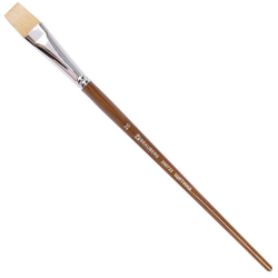 Кисть художественная профессиональная BRAUBERG ART CLASSIC, щетина, плоская,  20, длинная ручка, 20