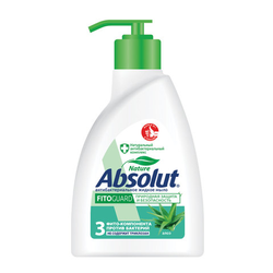 Мыло жидкое антибактериальное 250 мл ABSOLUT (Абсолют) ''Алоэ'', дозатор, не содержит триклозан, 5064,