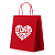 Пакет подарочный (1 штука) 26х13х32 см (L) ''Love Kraft'', крафт, ЗОЛОТАЯ СКАЗКА, 700843